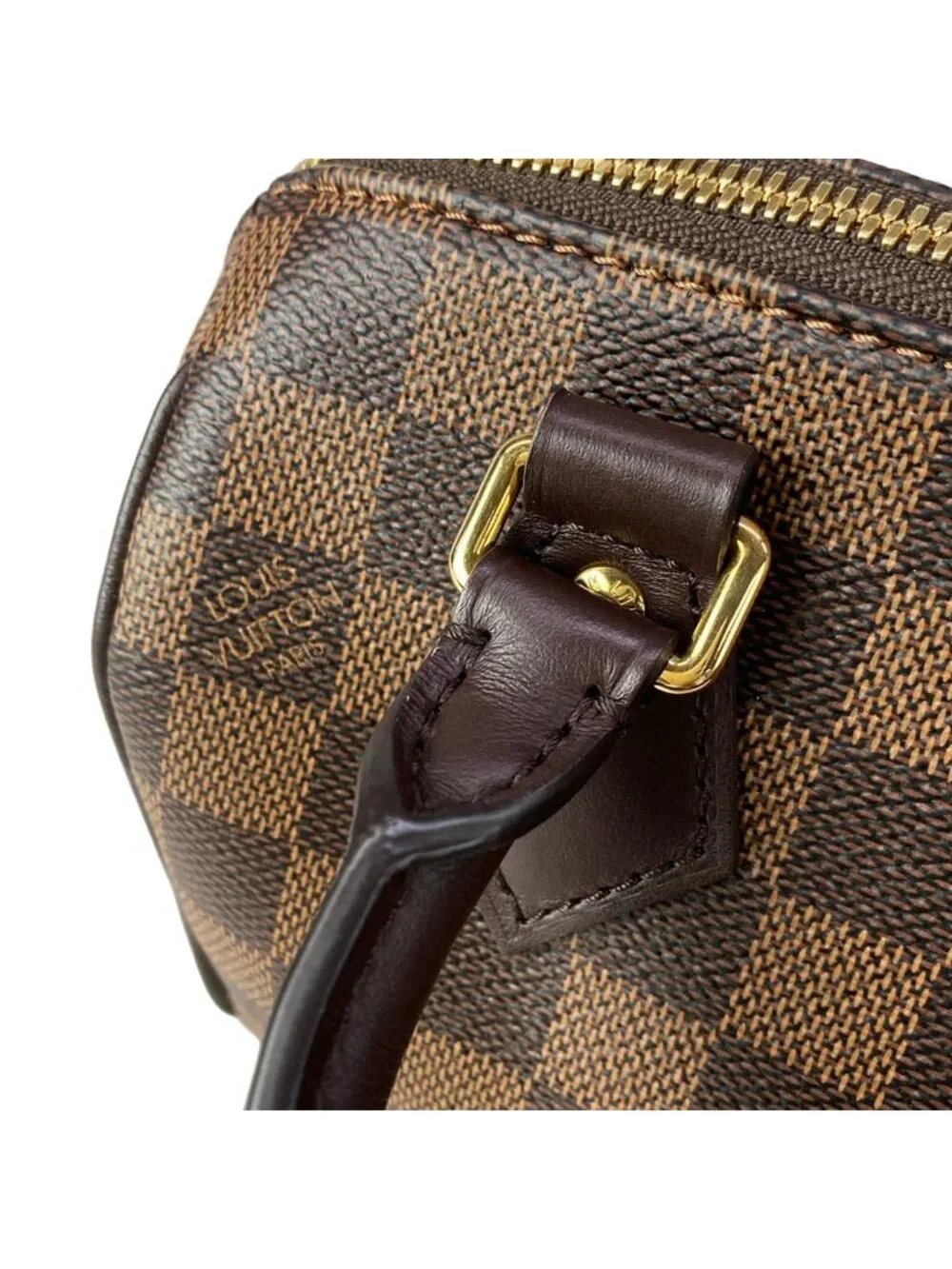 Louis Vuitton Handbag Damier Speedy Bandouliere Ebene Leather Cowhide